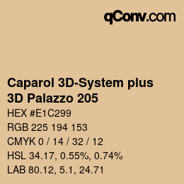 Color code: Caparol 3D-System plus - 3D Palazzo 205 | qconv.com