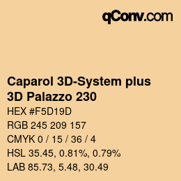 Color code: Caparol 3D-System plus - 3D Palazzo 230 | qconv.com
