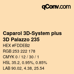 Color code: Caparol 3D-System plus - 3D Palazzo 235 | qconv.com