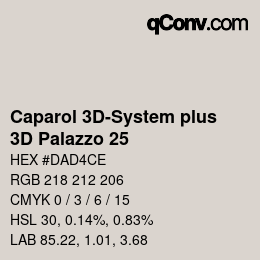 Color code: Caparol 3D-System plus - 3D Palazzo 25 | qconv.com