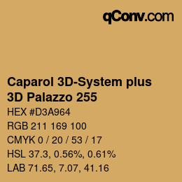 Color code: Caparol 3D-System plus - 3D Palazzo 255 | qconv.com