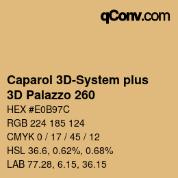 Código de color: Caparol 3D-System plus - 3D Palazzo 260 | qconv.com