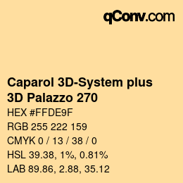 Color code: Caparol 3D-System plus - 3D Palazzo 270 | qconv.com