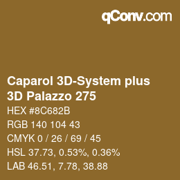 Code couleur: Caparol 3D-System plus - 3D Palazzo 275 | qconv.com