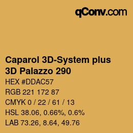 Color code: Caparol 3D-System plus - 3D Palazzo 290 | qconv.com