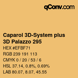 Color code: Caparol 3D-System plus - 3D Palazzo 295 | qconv.com