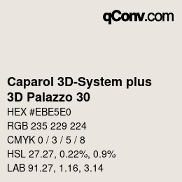 Código de color: Caparol 3D-System plus - 3D Palazzo 30 | qconv.com