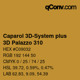 Color code: Caparol 3D-System plus - 3D Palazzo 310 | qconv.com