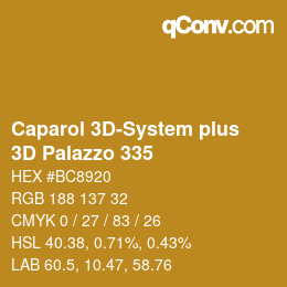 Color code: Caparol 3D-System plus - 3D Palazzo 335 | qconv.com