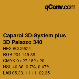 Code couleur: Caparol 3D-System plus - 3D Palazzo 340 | qconv.com