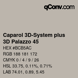 Code couleur: Caparol 3D-System plus - 3D Palazzo 45 | qconv.com