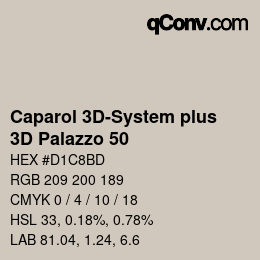 Color code: Caparol 3D-System plus - 3D Palazzo 50 | qconv.com