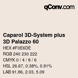 Farbcode: Caparol 3D-System plus - 3D Palazzo 60 | qconv.com