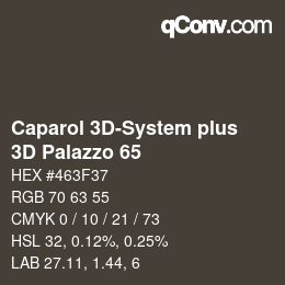 Color code: Caparol 3D-System plus - 3D Palazzo 65 | qconv.com