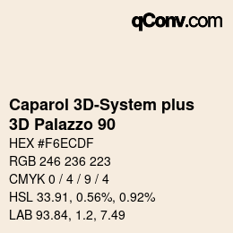 Color code: Caparol 3D-System plus - 3D Palazzo 90 | qconv.com