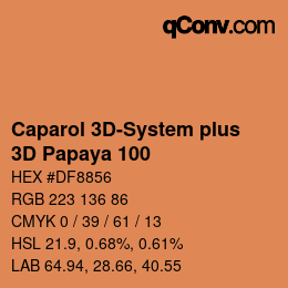 Color code: Caparol 3D-System plus - 3D Papaya 100 | qconv.com