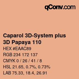 Code couleur: Caparol 3D-System plus - 3D Papaya 110 | qconv.com