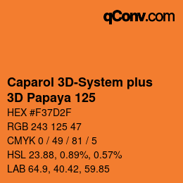 Código de color: Caparol 3D-System plus - 3D Papaya 125 | qconv.com