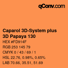 Color code: Caparol 3D-System plus - 3D Papaya 130 | qconv.com
