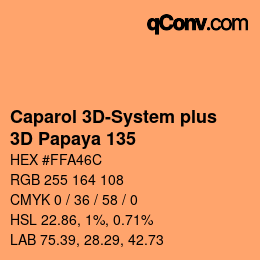 Código de color: Caparol 3D-System plus - 3D Papaya 135 | qconv.com