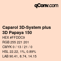 Farbcode: Caparol 3D-System plus - 3D Papaya 150 | qconv.com