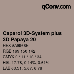 カラーコード: Caparol 3D-System plus - 3D Papaya 20 | qconv.com