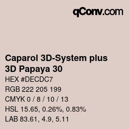 カラーコード: Caparol 3D-System plus - 3D Papaya 30 | qconv.com