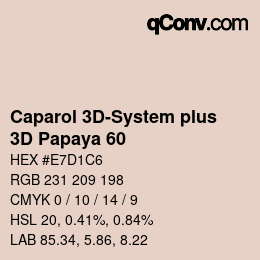 Código de color: Caparol 3D-System plus - 3D Papaya 60 | qconv.com