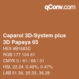 カラーコード: Caparol 3D-System plus - 3D Papaya 65 | qconv.com