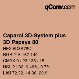 カラーコード: Caparol 3D-System plus - 3D Papaya 80 | qconv.com