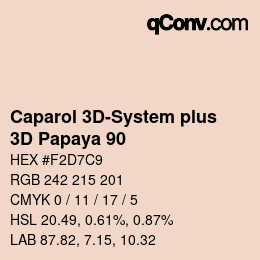 カラーコード: Caparol 3D-System plus - 3D Papaya 90 | qconv.com