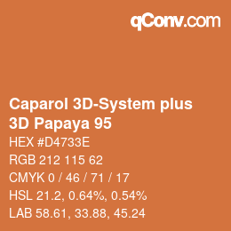 カラーコード: Caparol 3D-System plus - 3D Papaya 95 | qconv.com