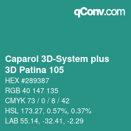 Color code: Caparol 3D-System plus - 3D Patina 105 | qconv.com