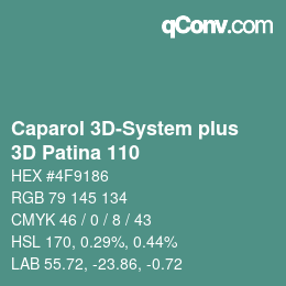 Color code: Caparol 3D-System plus - 3D Patina 110 | qconv.com