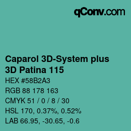 カラーコード: Caparol 3D-System plus - 3D Patina 115 | qconv.com