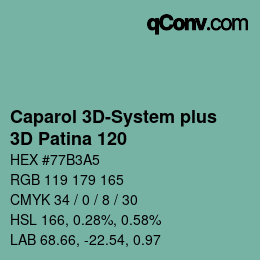 カラーコード: Caparol 3D-System plus - 3D Patina 120 | qconv.com
