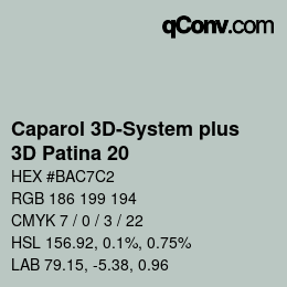 Color code: Caparol 3D-System plus - 3D Patina 20 | qconv.com