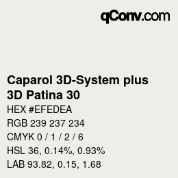 Color code: Caparol 3D-System plus - 3D Patina 30 | qconv.com