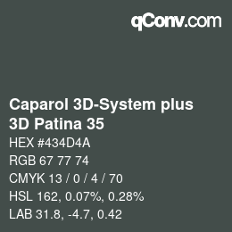 カラーコード: Caparol 3D-System plus - 3D Patina 35 | qconv.com