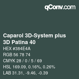 Color code: Caparol 3D-System plus - 3D Patina 40 | qconv.com