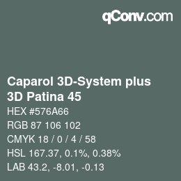 カラーコード: Caparol 3D-System plus - 3D Patina 45 | qconv.com