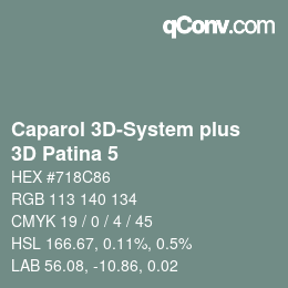 Código de color: Caparol 3D-System plus - 3D Patina 5 | qconv.com
