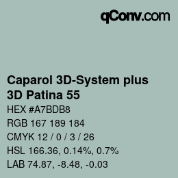 カラーコード: Caparol 3D-System plus - 3D Patina 55 | qconv.com