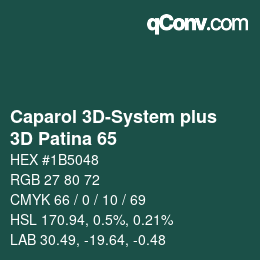 Color code: Caparol 3D-System plus - 3D Patina 65 | qconv.com