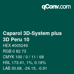 Color code: Caparol 3D-System plus - 3D Peru 10 | qconv.com