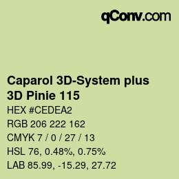 カラーコード: Caparol 3D-System plus - 3D Pinie 115 | qconv.com