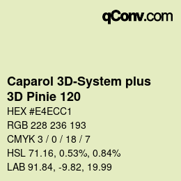 Farbcode: Caparol 3D-System plus - 3D Pinie 120 | qconv.com