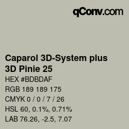 カラーコード: Caparol 3D-System plus - 3D Pinie 25 | qconv.com