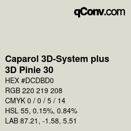 Color code: Caparol 3D-System plus - 3D Pinie 30 | qconv.com