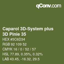 カラーコード: Caparol 3D-System plus - 3D Pinie 35 | qconv.com